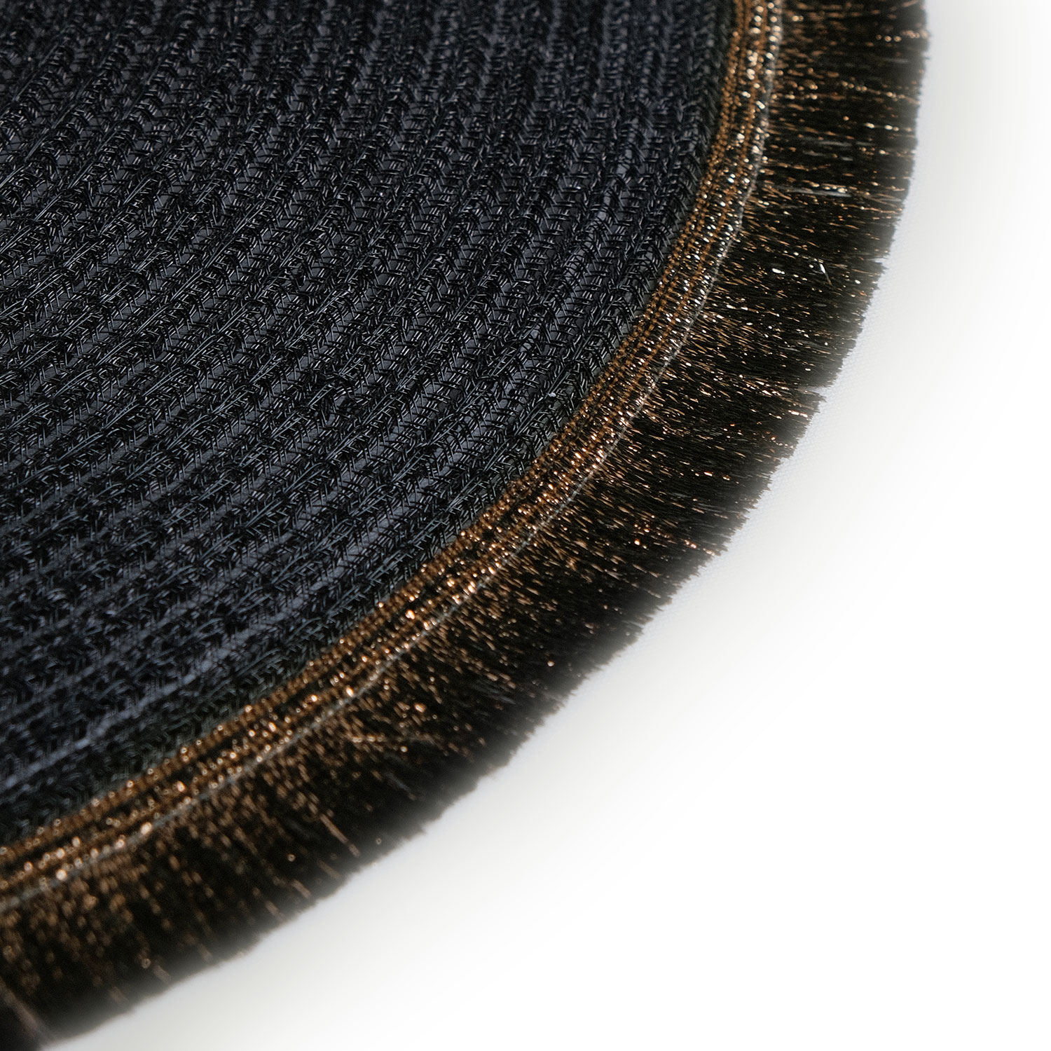 Fringe Black Round Placemat