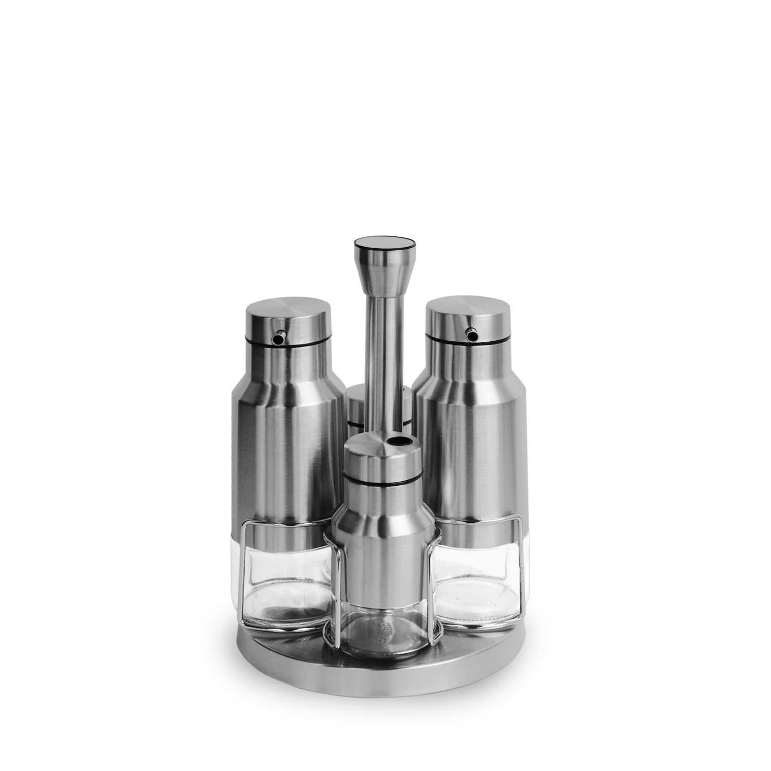Sylvester 4-pc Jar Set with Rotatory Rack