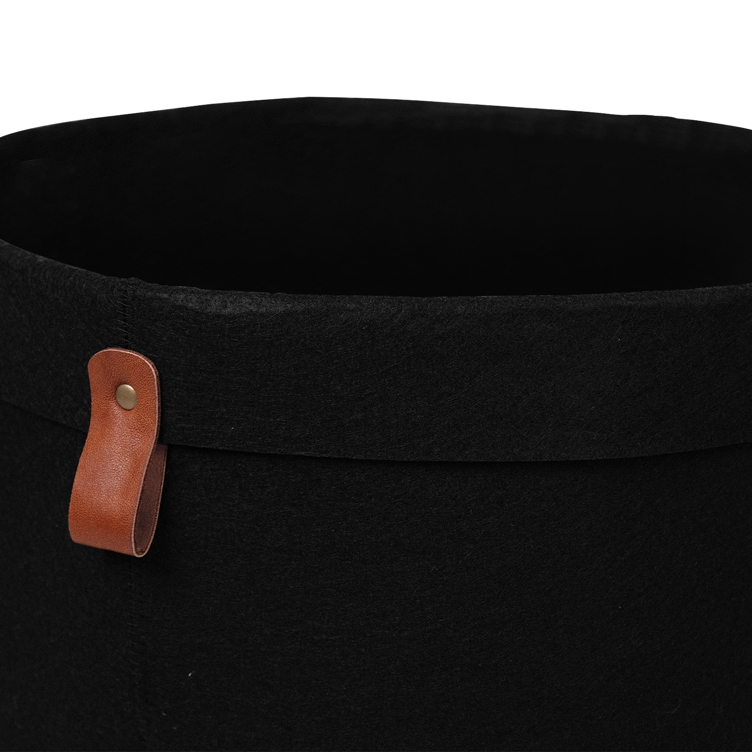 Alfie Black Felt Basket - Large