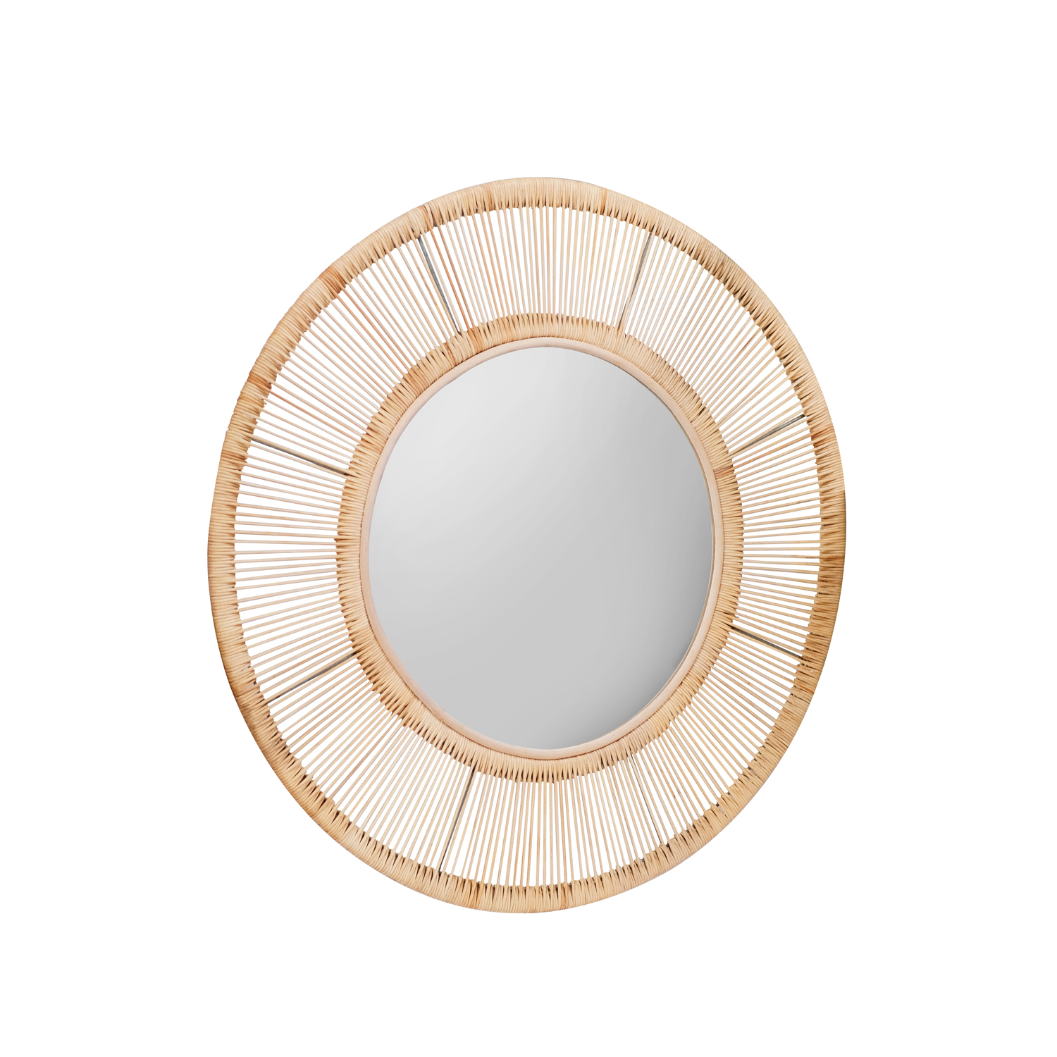 Focal Rattan Round Mirror