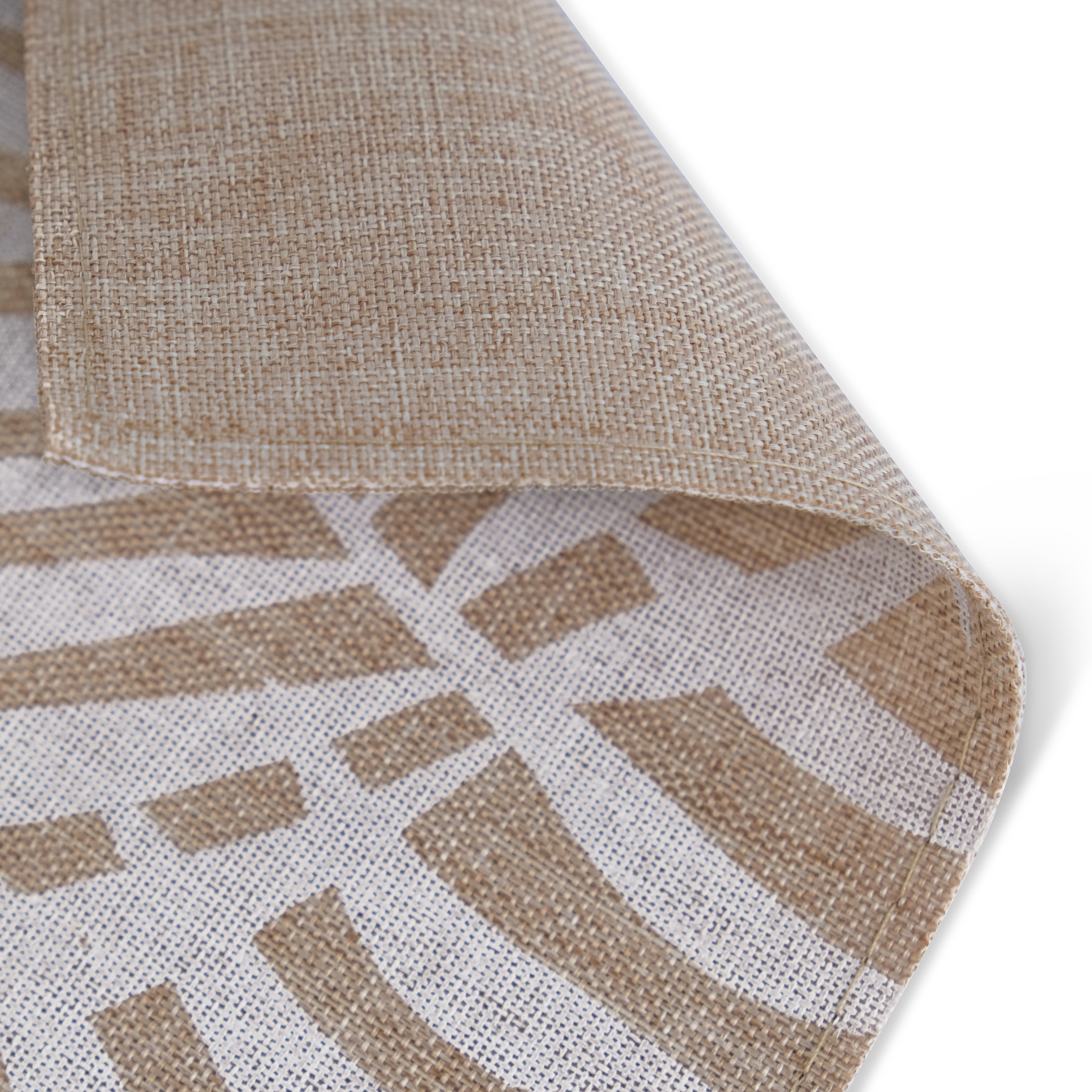 Linen Printed White Palm Placemat