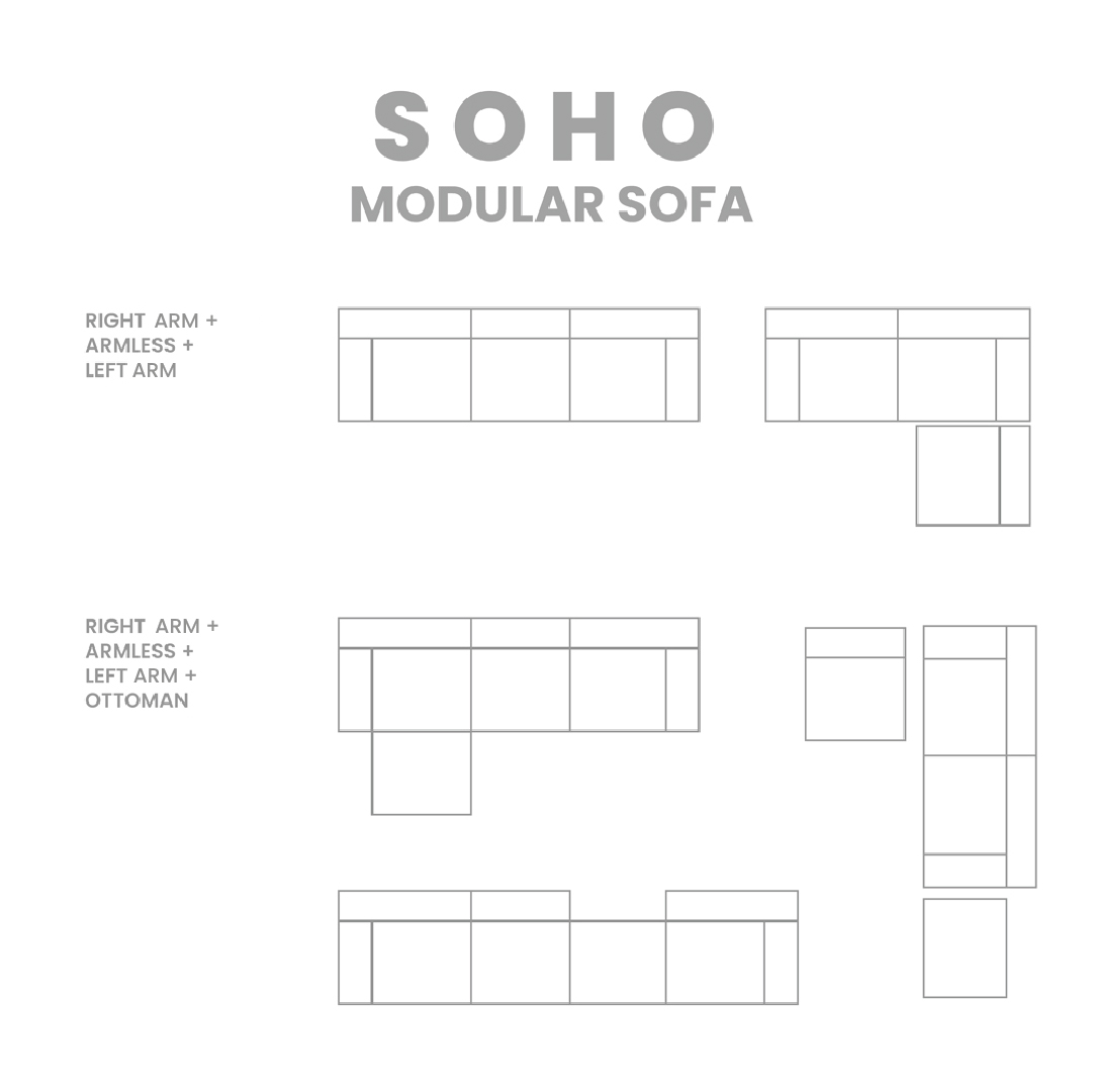 Soho Modular Armless Sofa