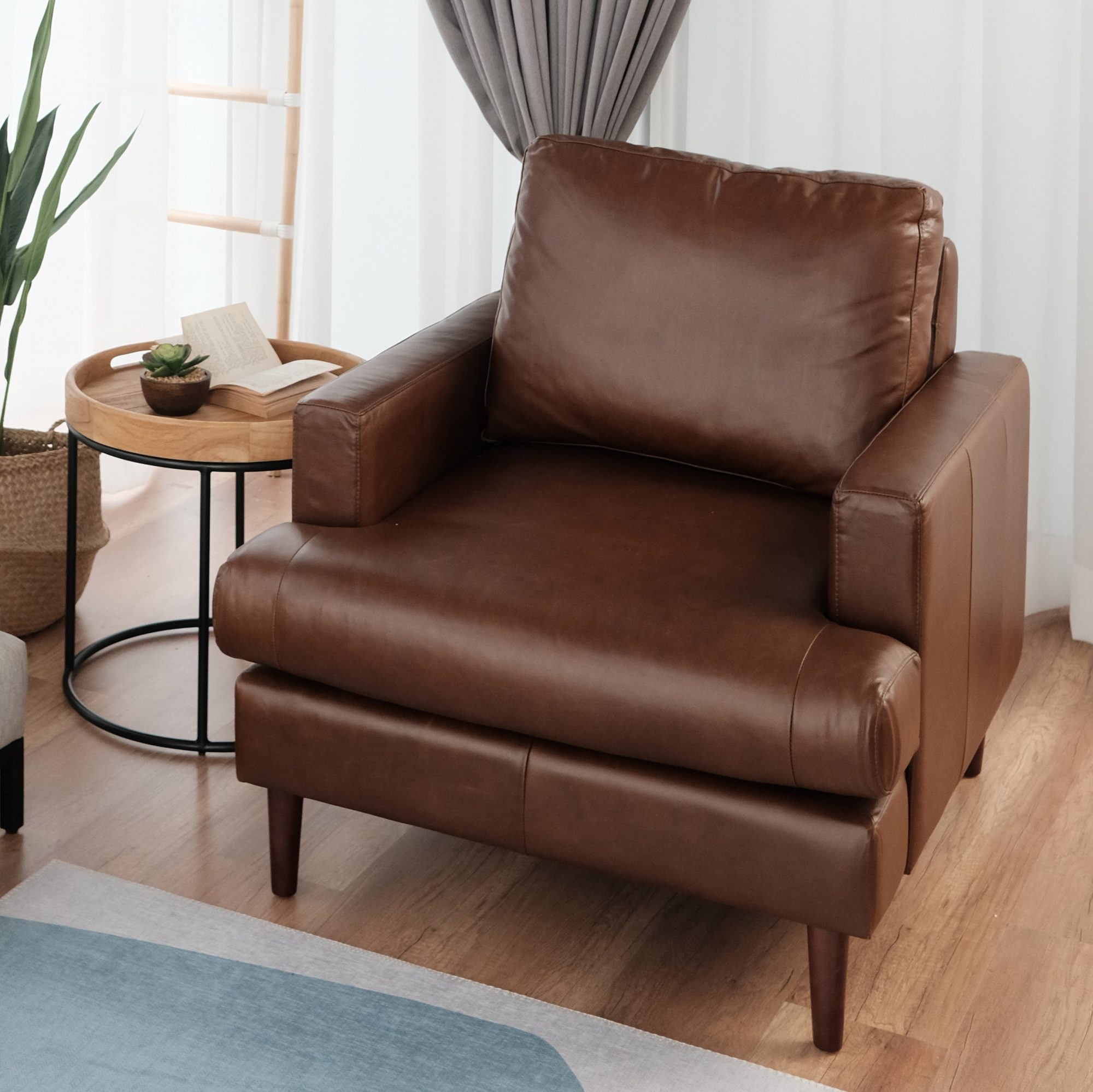 Jarred Vintage Leather 1 Seater Sofa