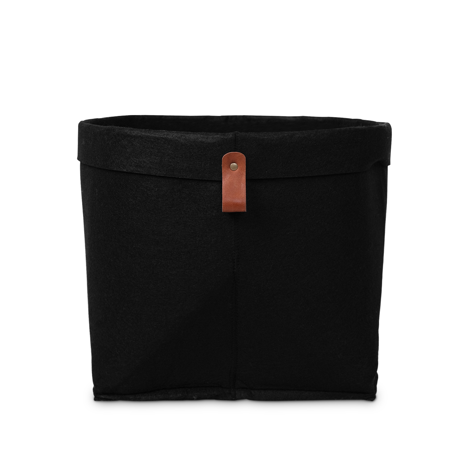 Alfie Black Felt Basket - Large