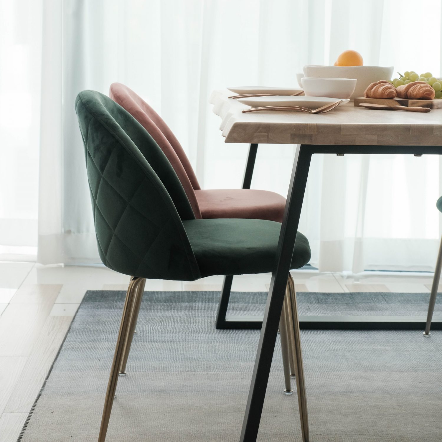 Fletcher Washed Oak Faux Live Edge Dining Table 150cm