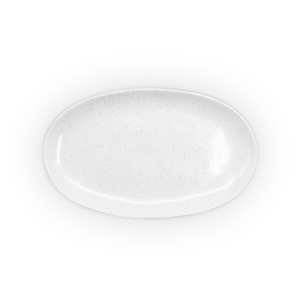 Calla White Oval Plate