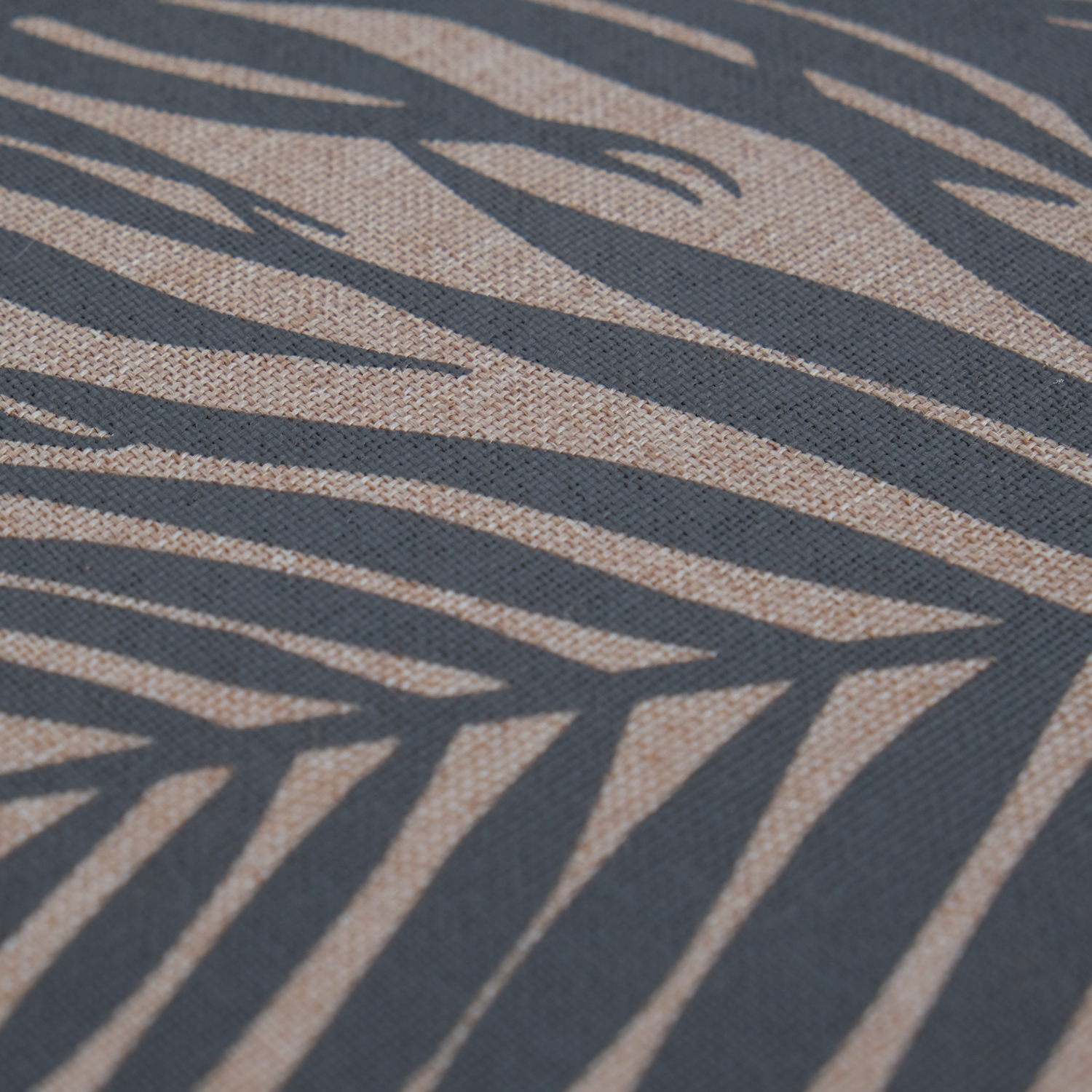 Linen Printed Grey Palm Placemat