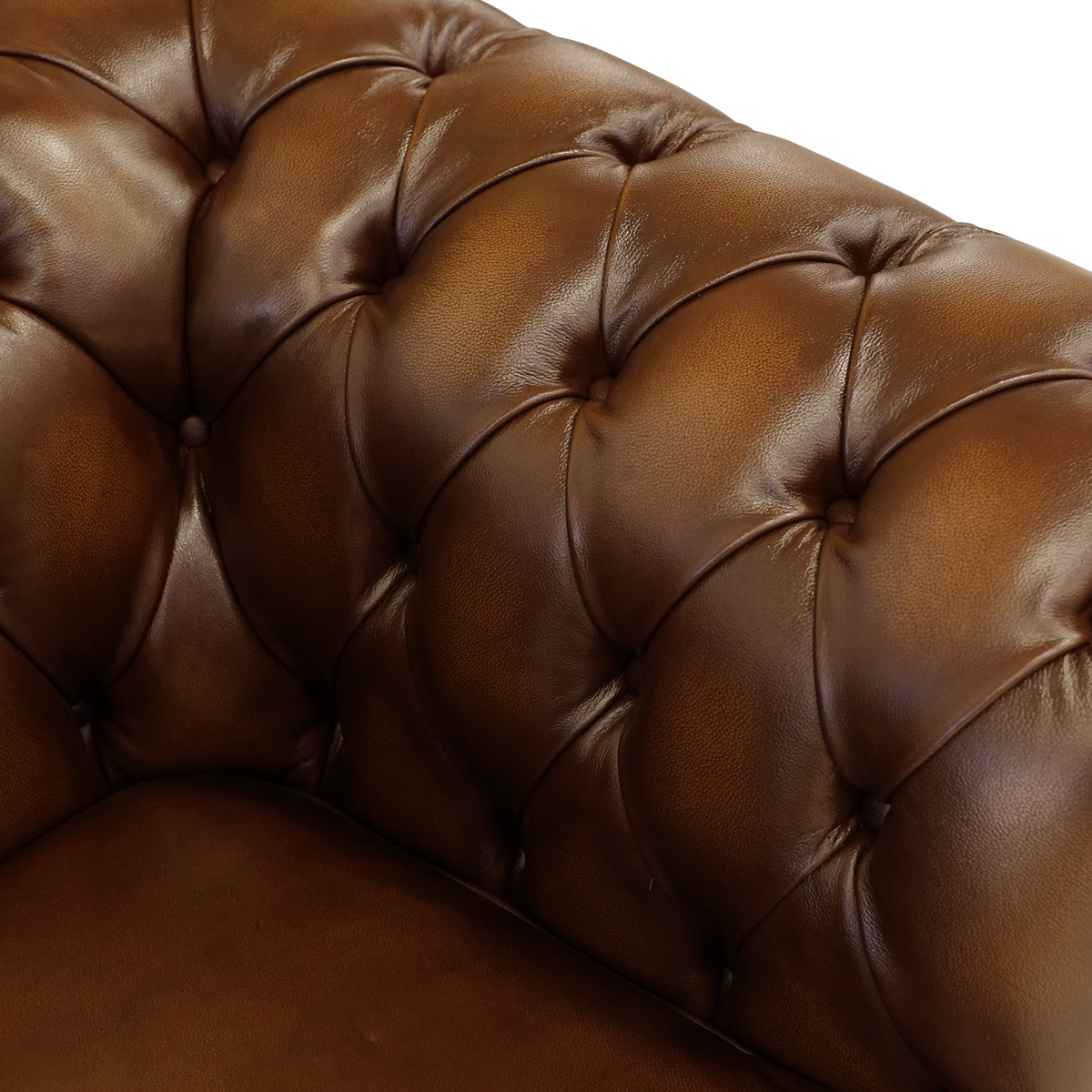 Kinsley Wash-Off Leather Chesterfield 3 Seater Sofa