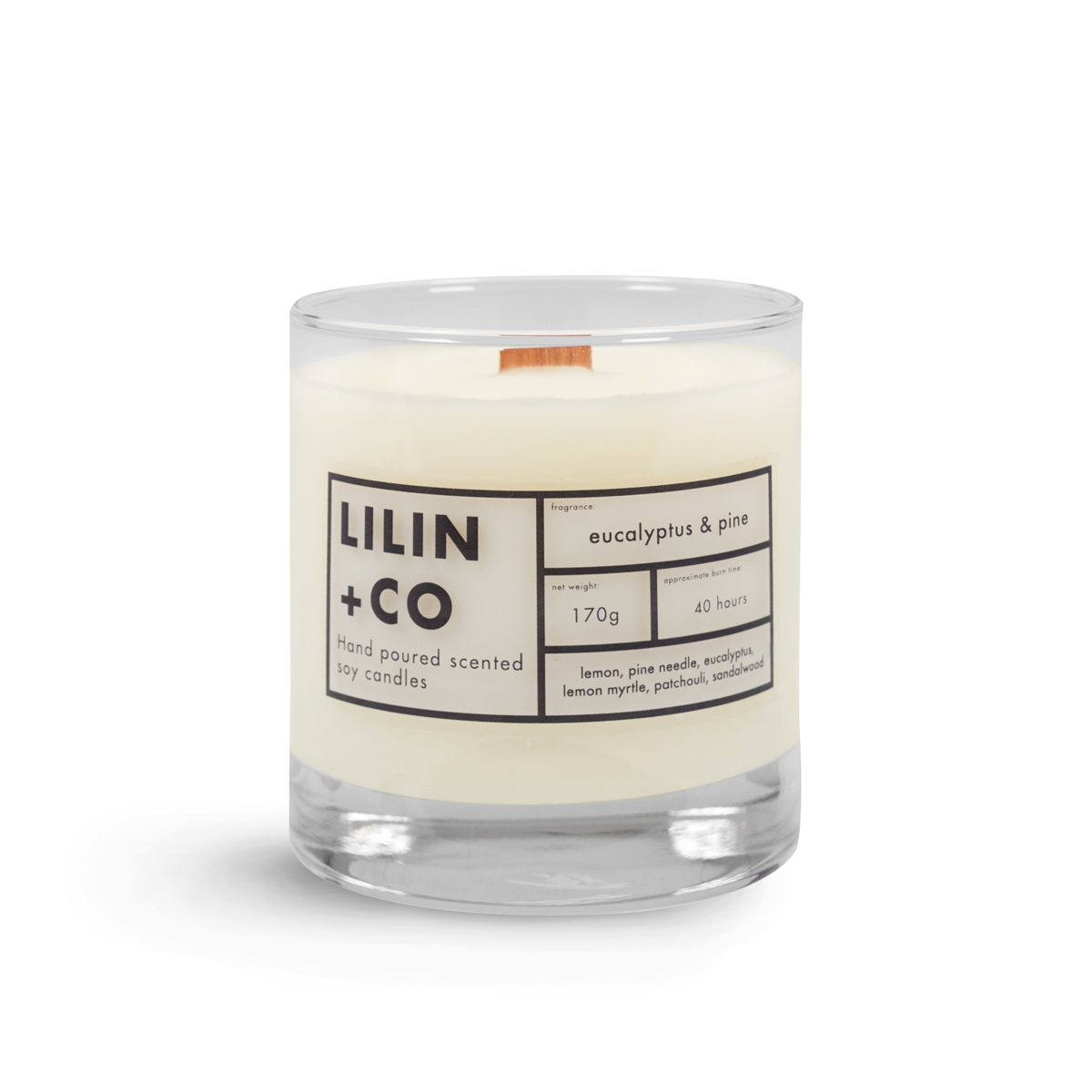 Lilin+Co Eucalyptus & Pine Scented Candle
