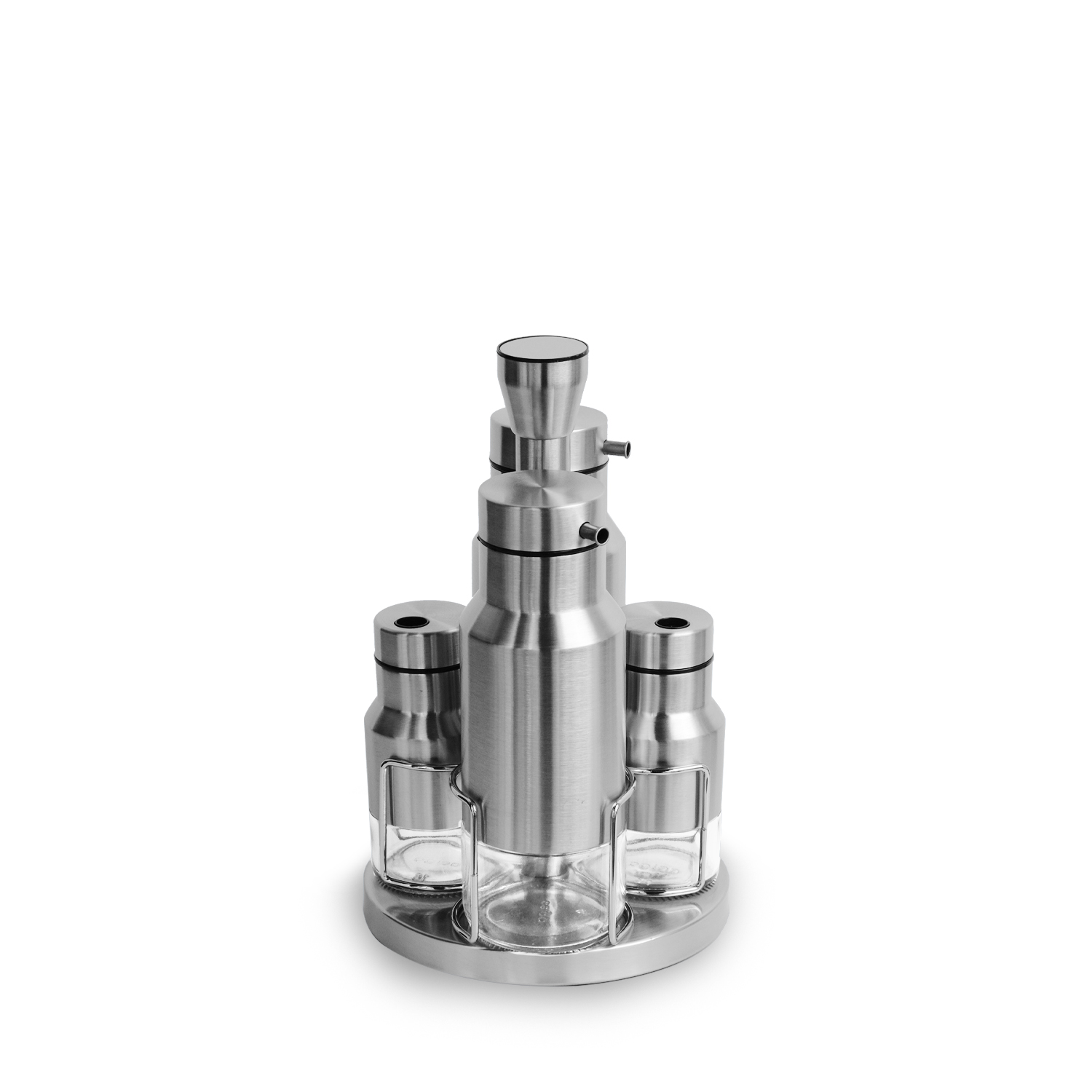 Sylvester 4-pc Jar Set with Rotatory Rack
