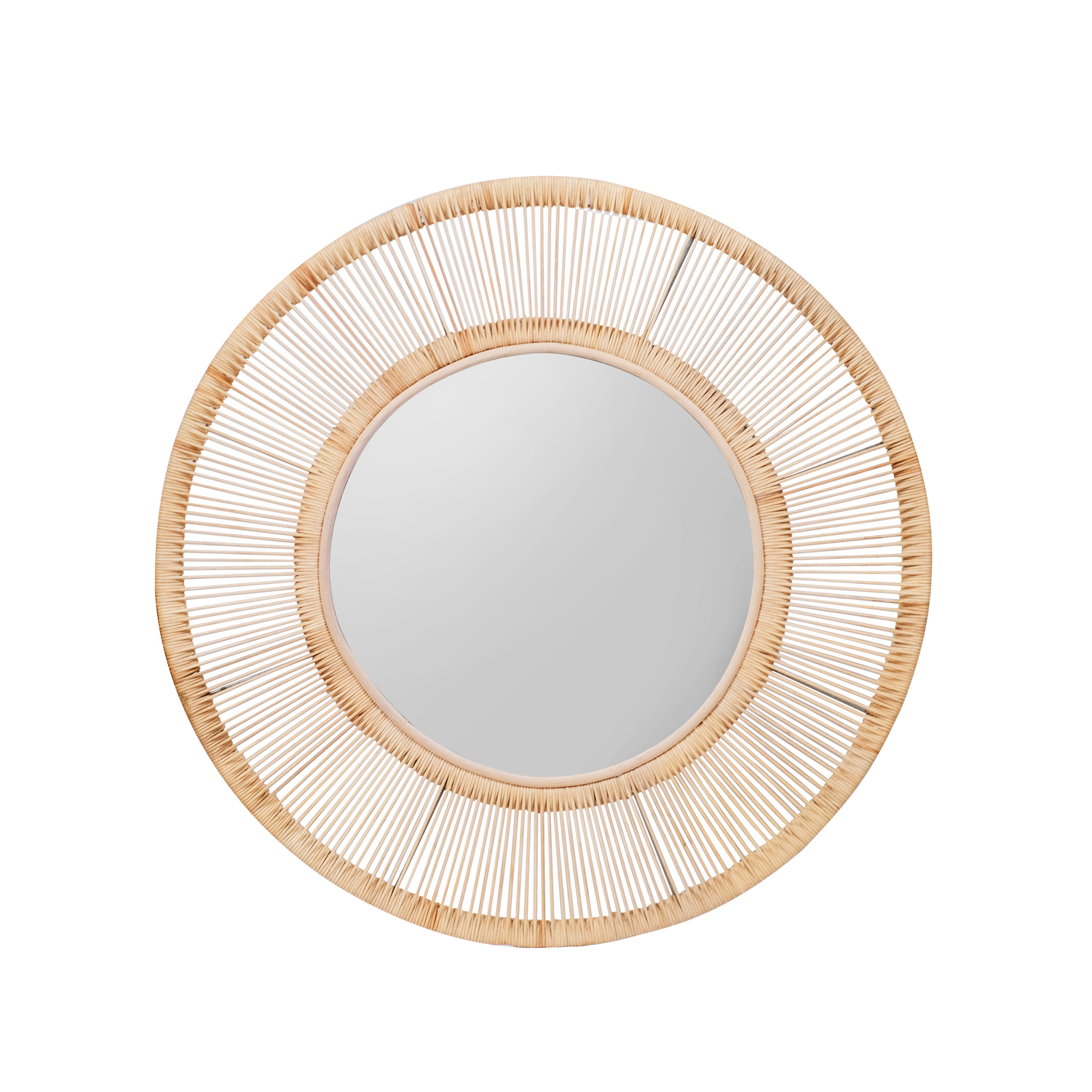 Focal Rattan Round Mirror
