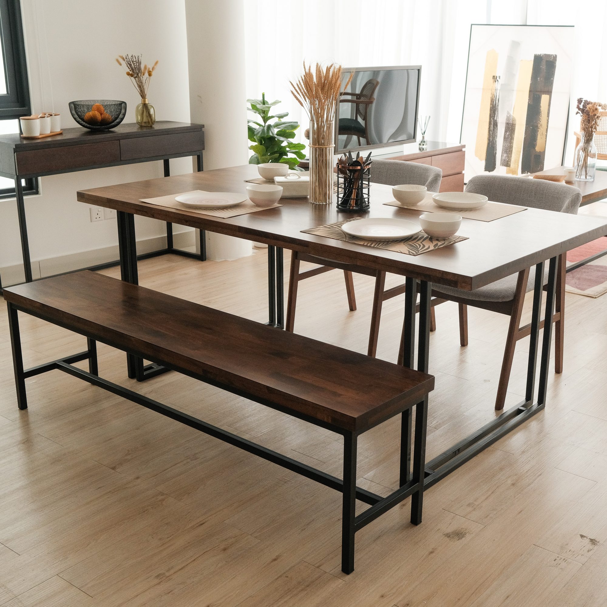 Trevor Industrial Dining Table 180cm
