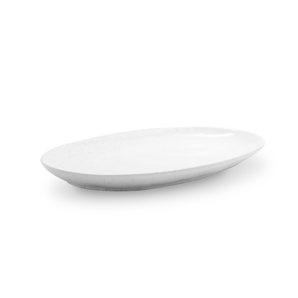 Calla White Oval Plate