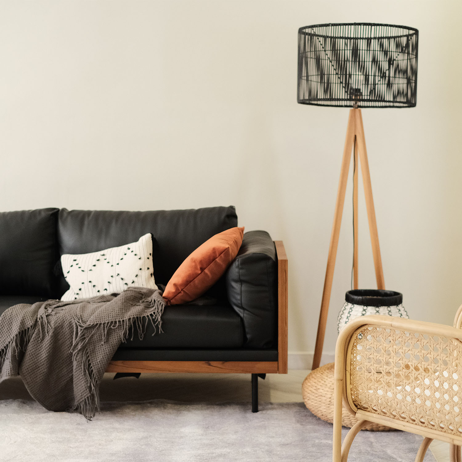 Matthias Ebony 3 Seater Sofa