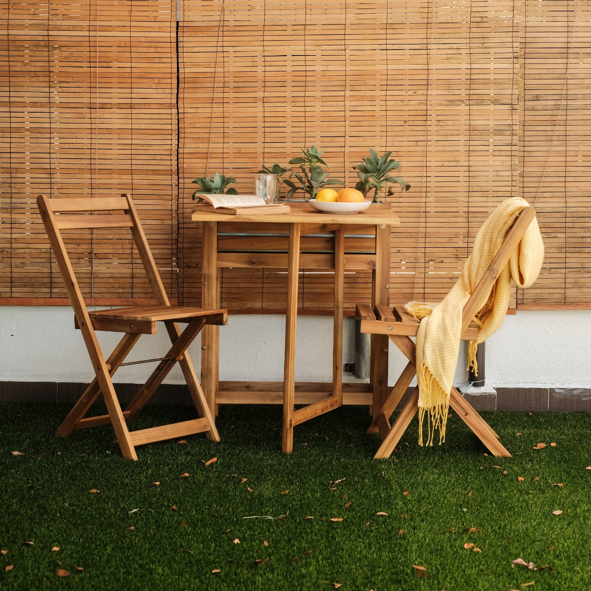 Freesia Outdoor Folding Table with Flower Box