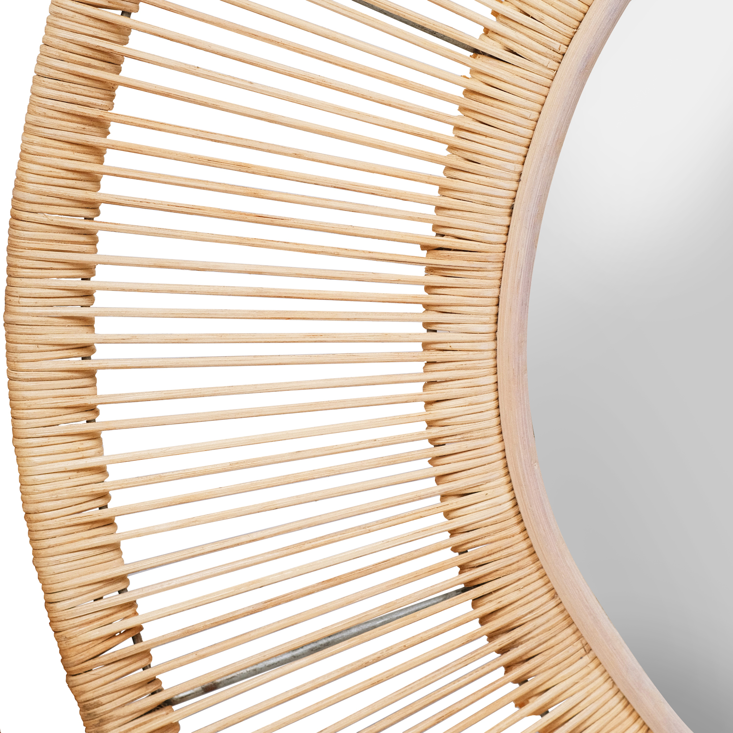 Focal Rattan Round Mirror