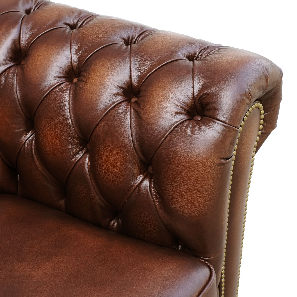 Kinsley Wash-Off Leather Chesterfield 2 Seater Sofa