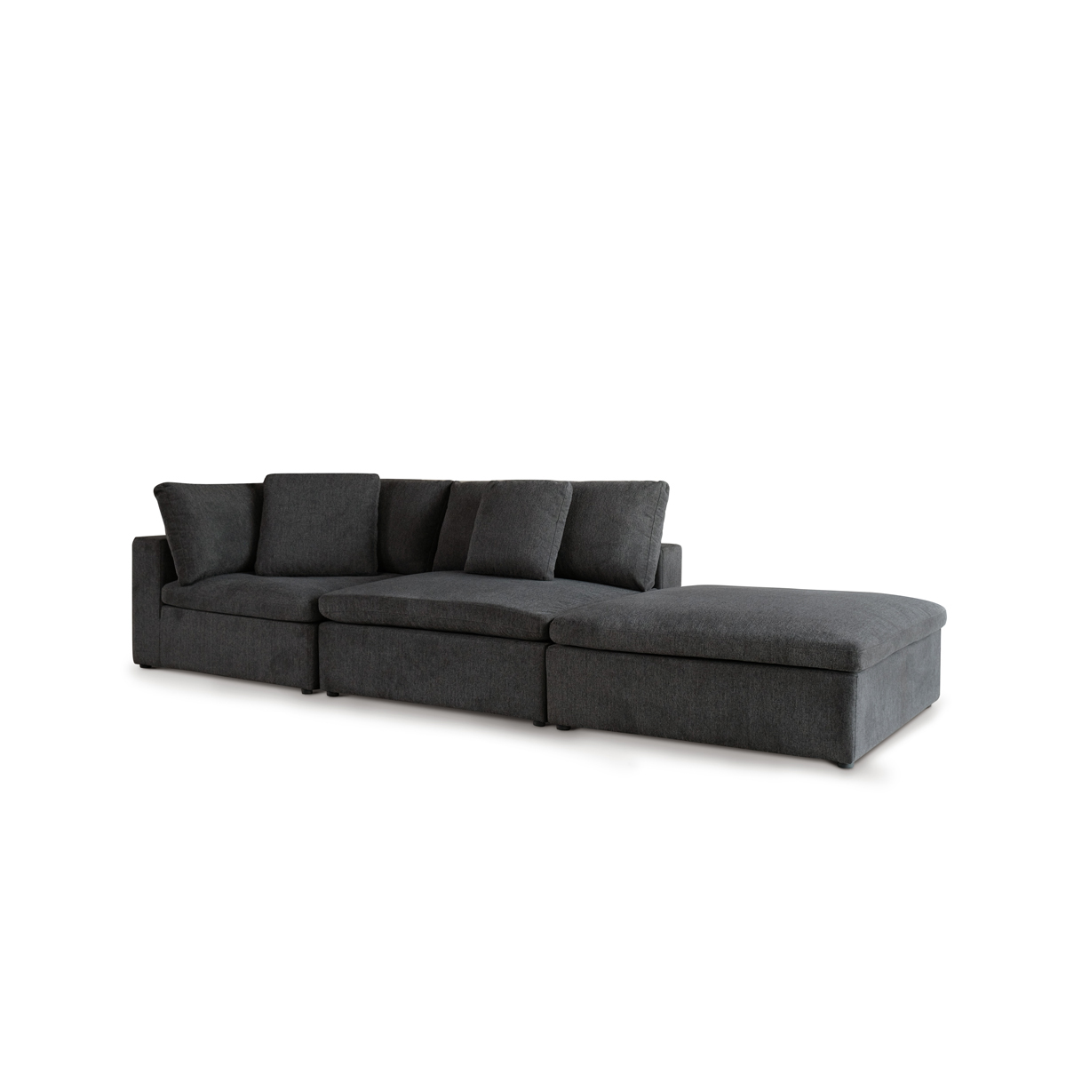Patrice Luxe Arm Sofa with Ottoman