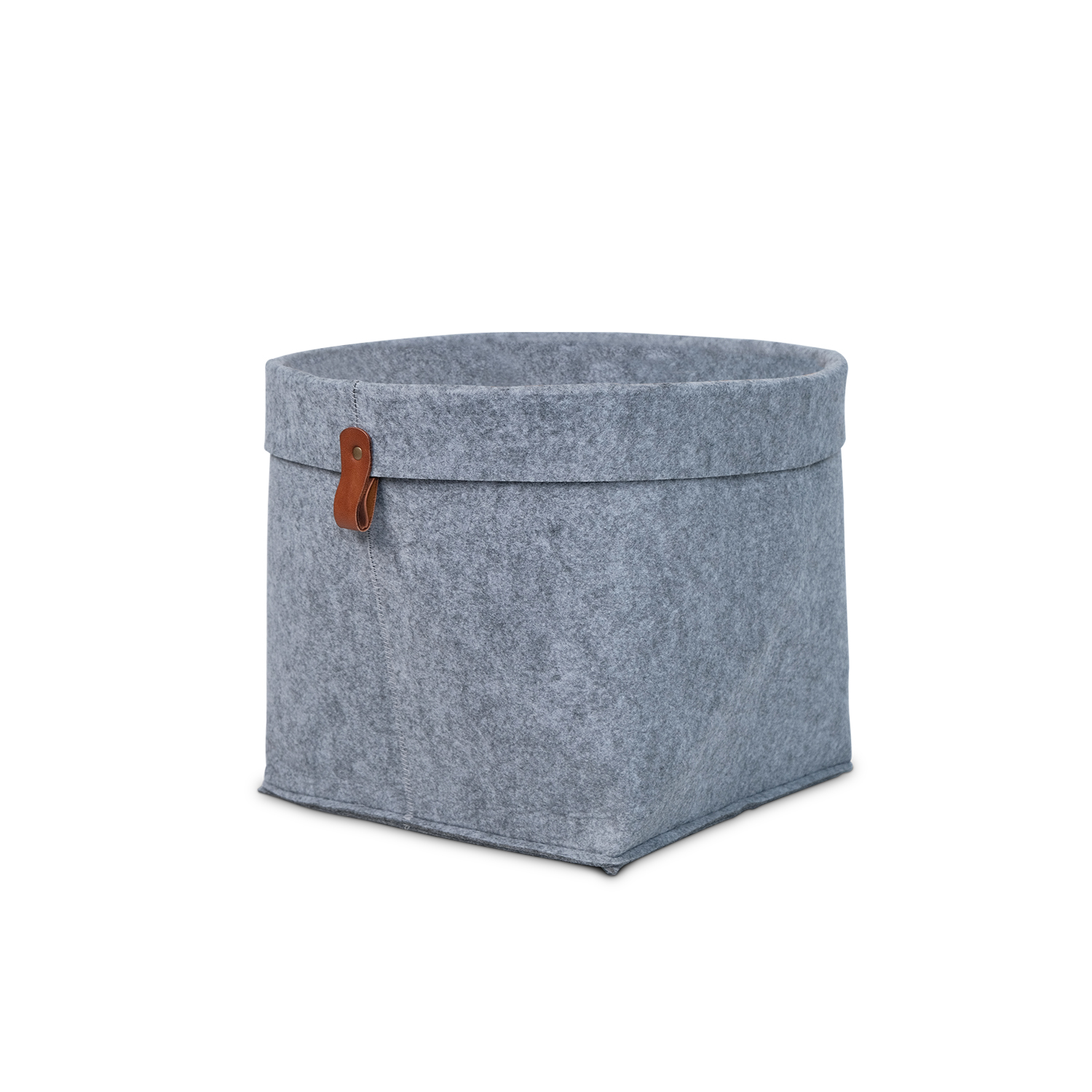 Alfie Grey Felt Basket - Small