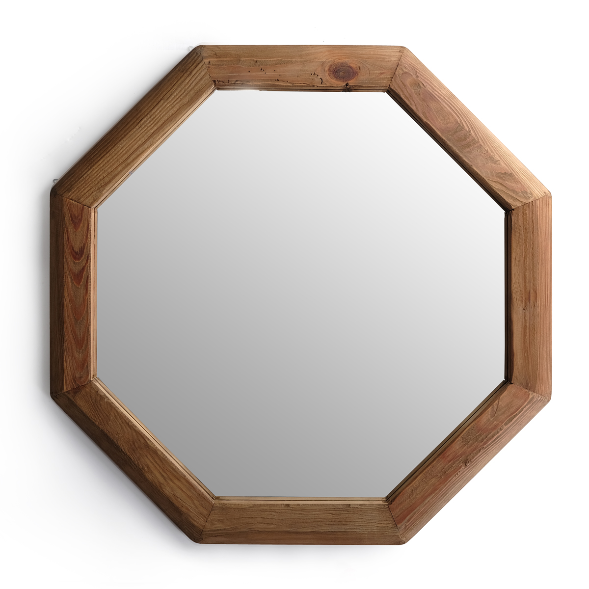 Reclaimed Wood Octagon Mirror