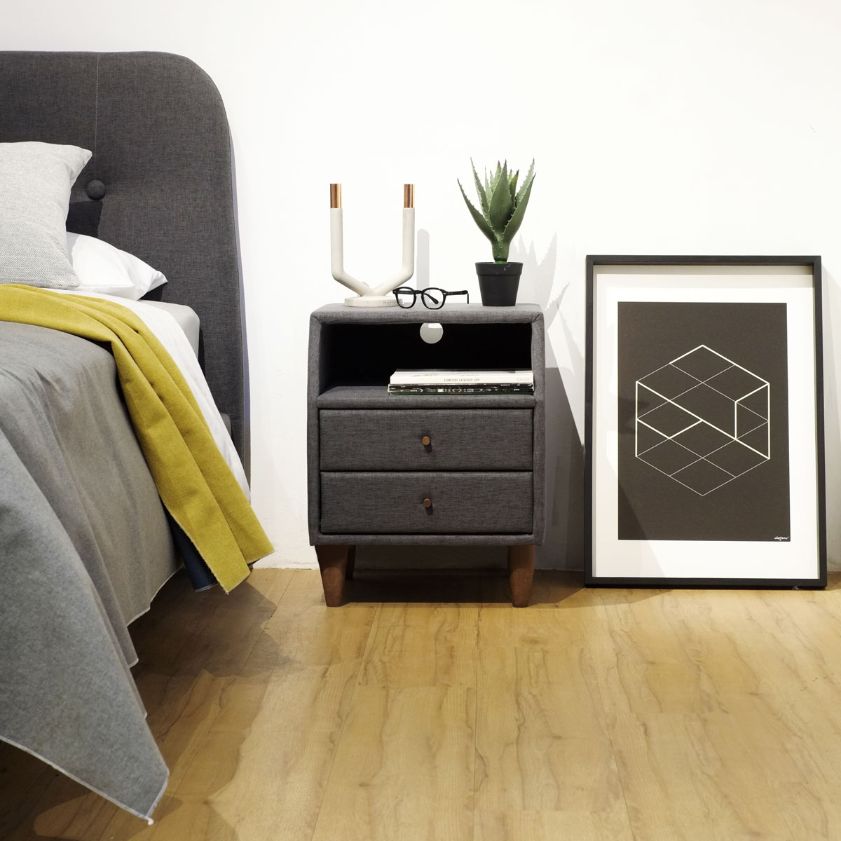 Alexa Side Table Coal Grey