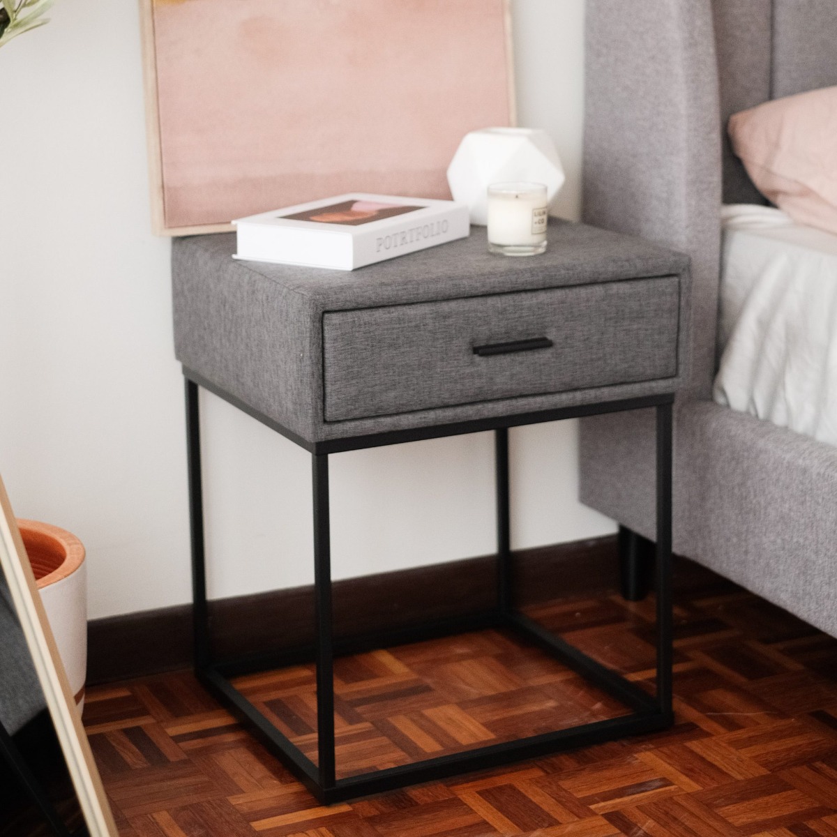 Anders Pebble Grey Side Table