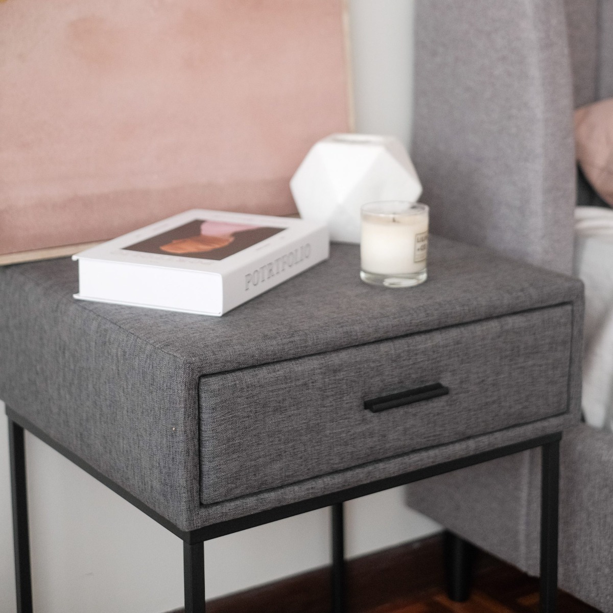 Anders Pebble Grey Side Table