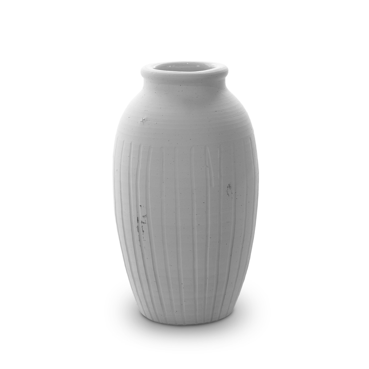 Ansel White Ceramic Vase