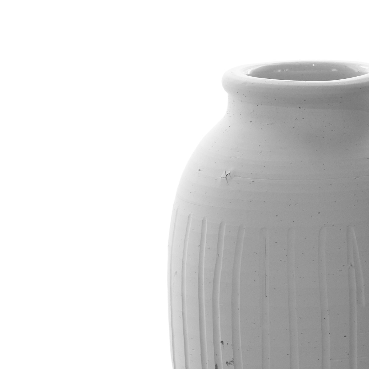Ansel White Ceramic Vase