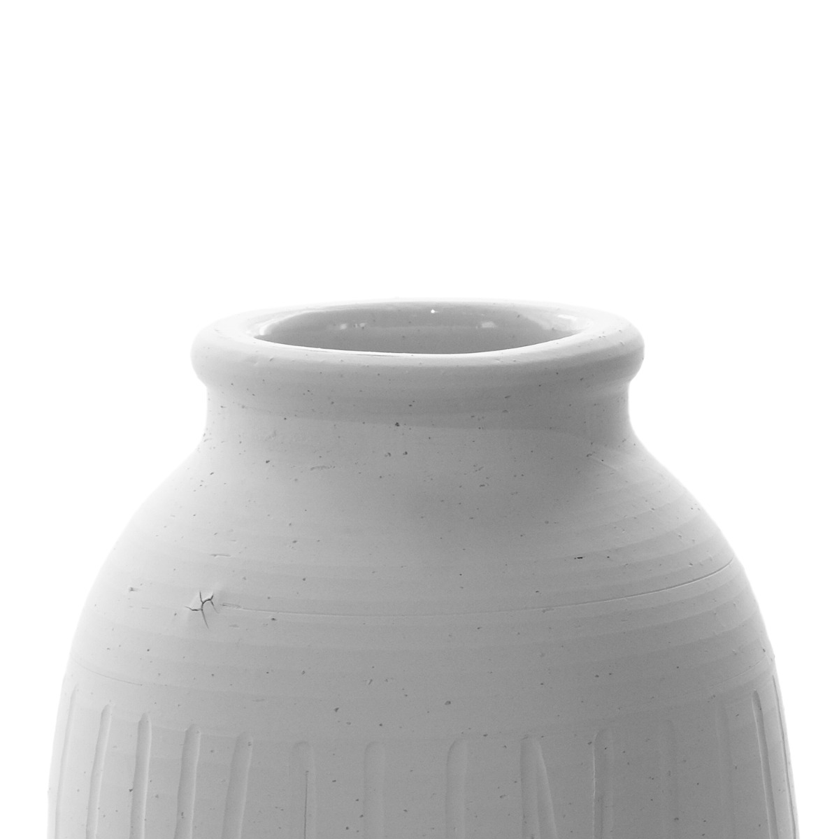 Ansel White Ceramic Vase