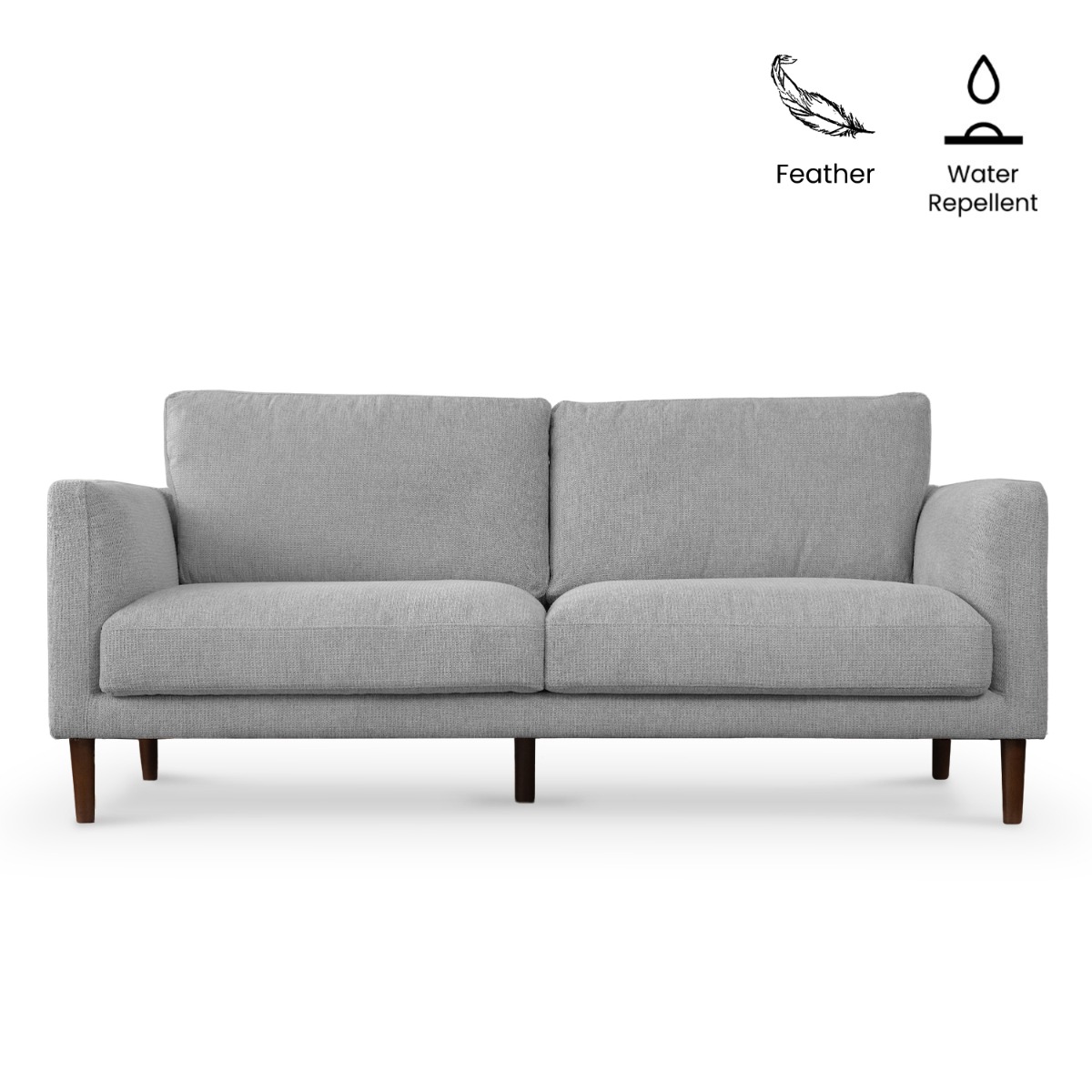 Arlen Light Grey 3 Seater Sofa