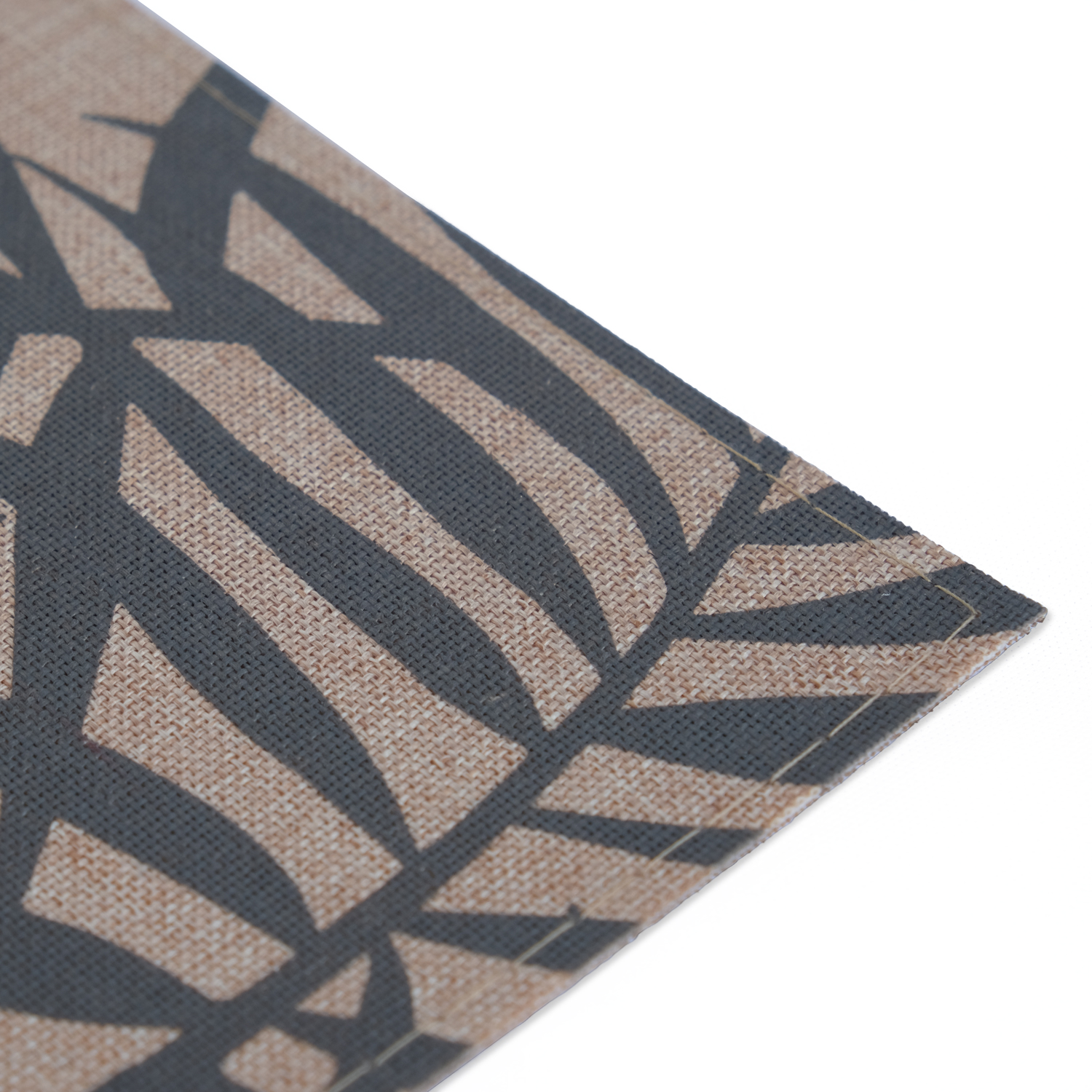 Linen Printed Grey Palm Placemat