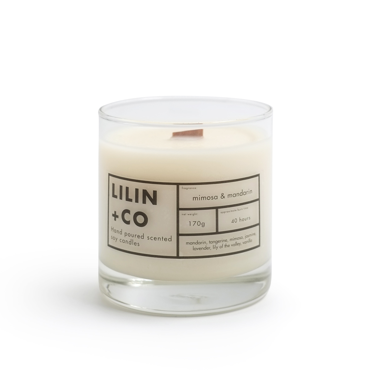 Lilin+Co Mimosa & Mandarin Scented Candle