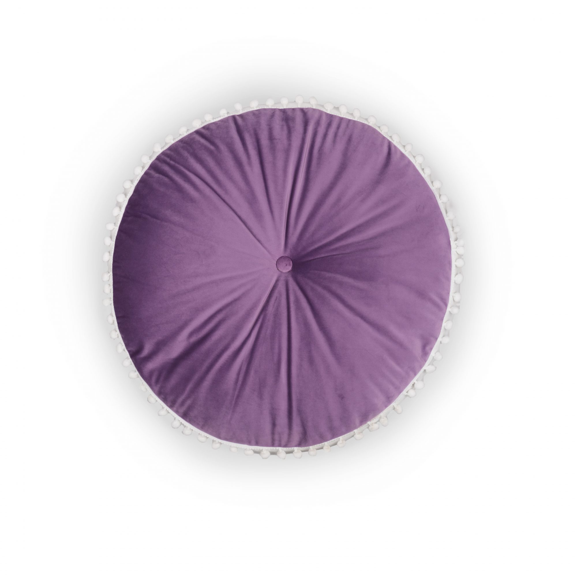 Valerie Pom-Poms Purple Floor Cushion