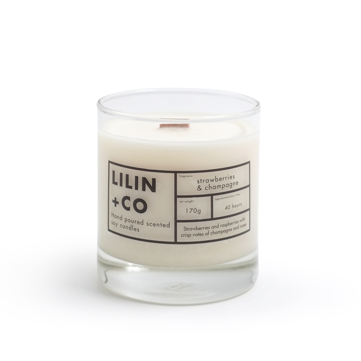 Lilin+Co Strawberry & Champagne Scented Candle