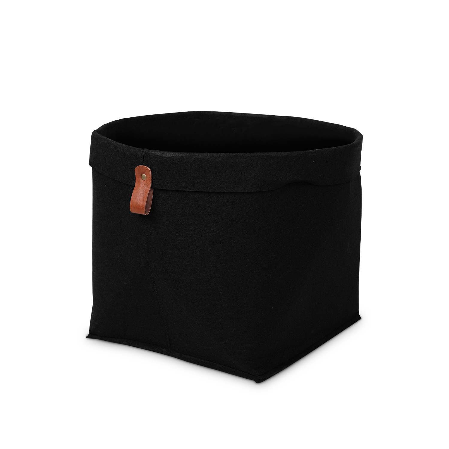 Alfie Black Felt Basket - Large