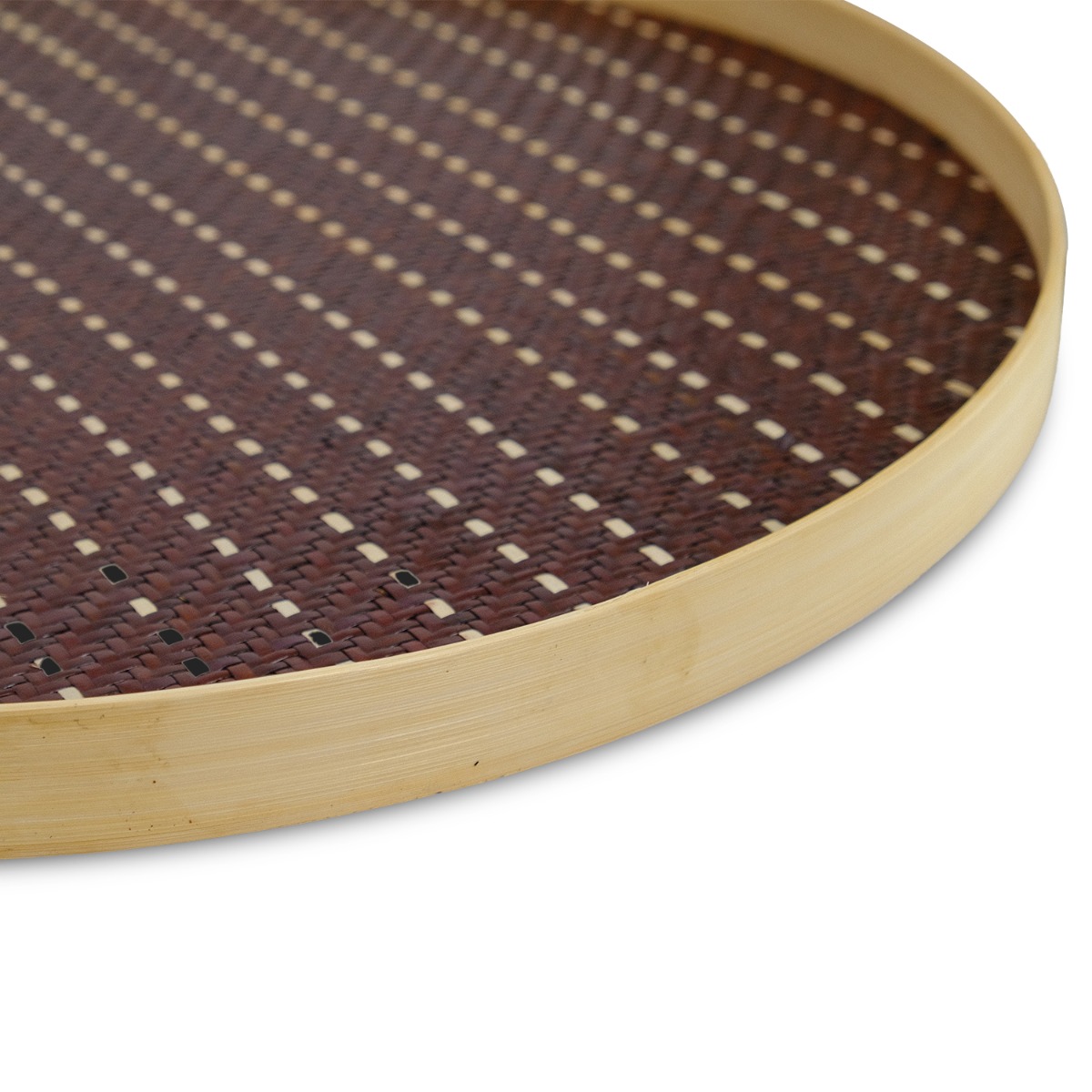 Bayu Dash Pandanus Round Tray - Large