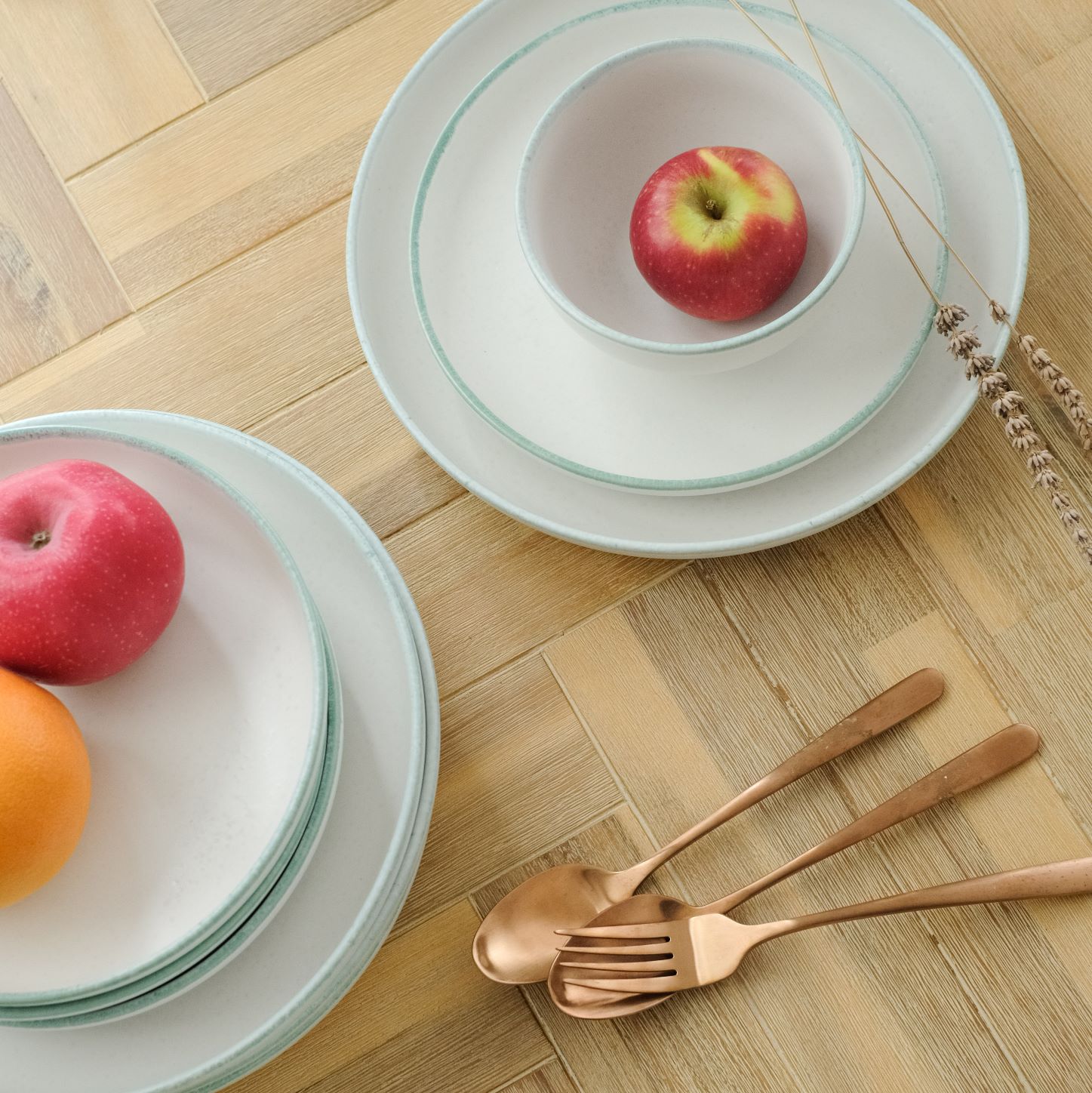 Crystal Tiffany Reactive Rim12-piece Dinner Set