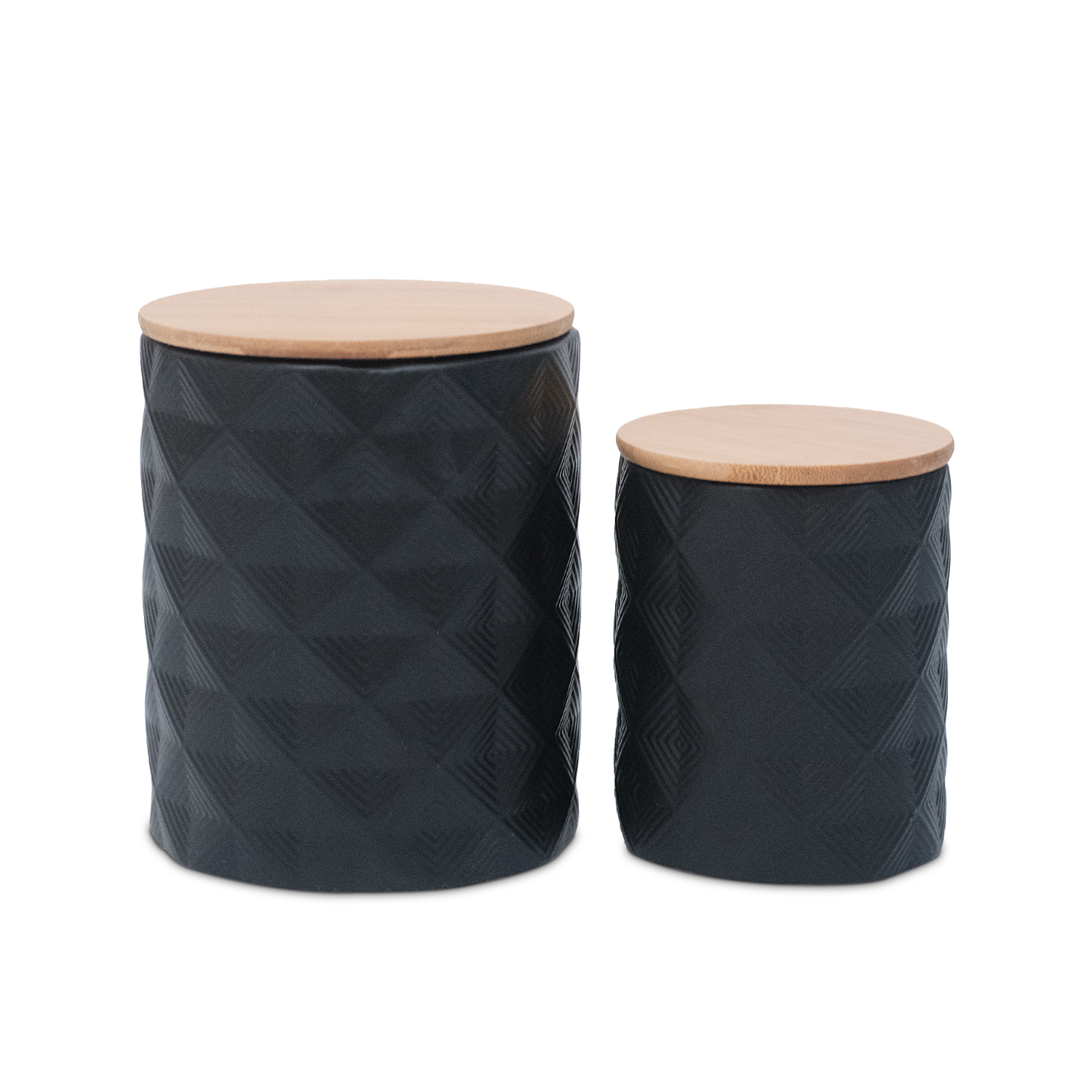 Lana Diamond Black Large Canister