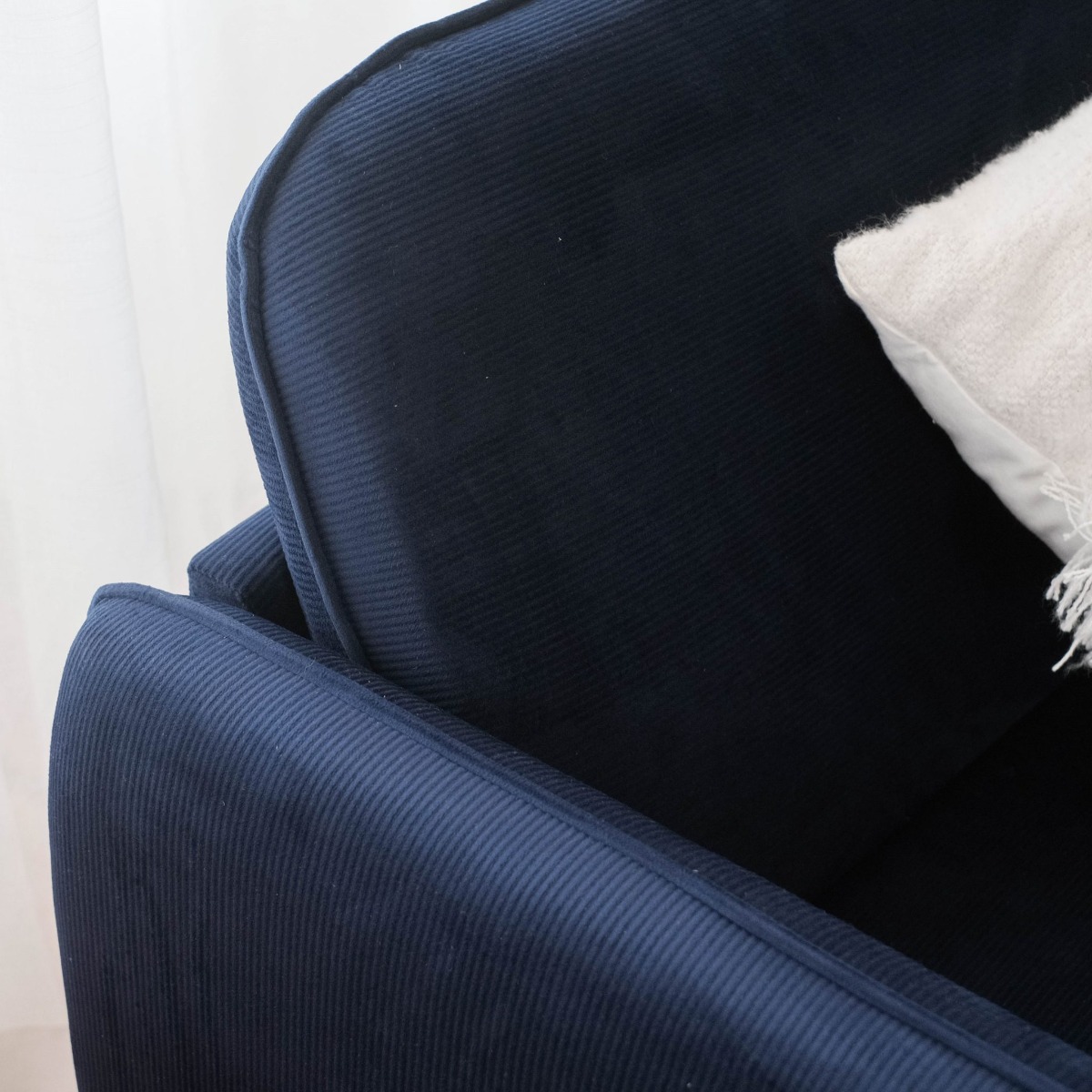 Becca Corduroy Navy 3 Seater Sofa