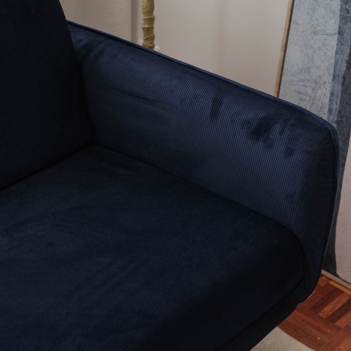 Becca Corduroy Navy 3 Seater Sofa