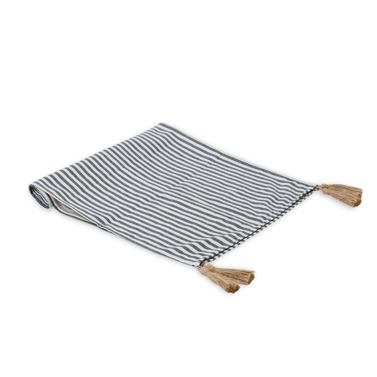 Bengal Stripes Cotton Table Runner 40x180cm Black