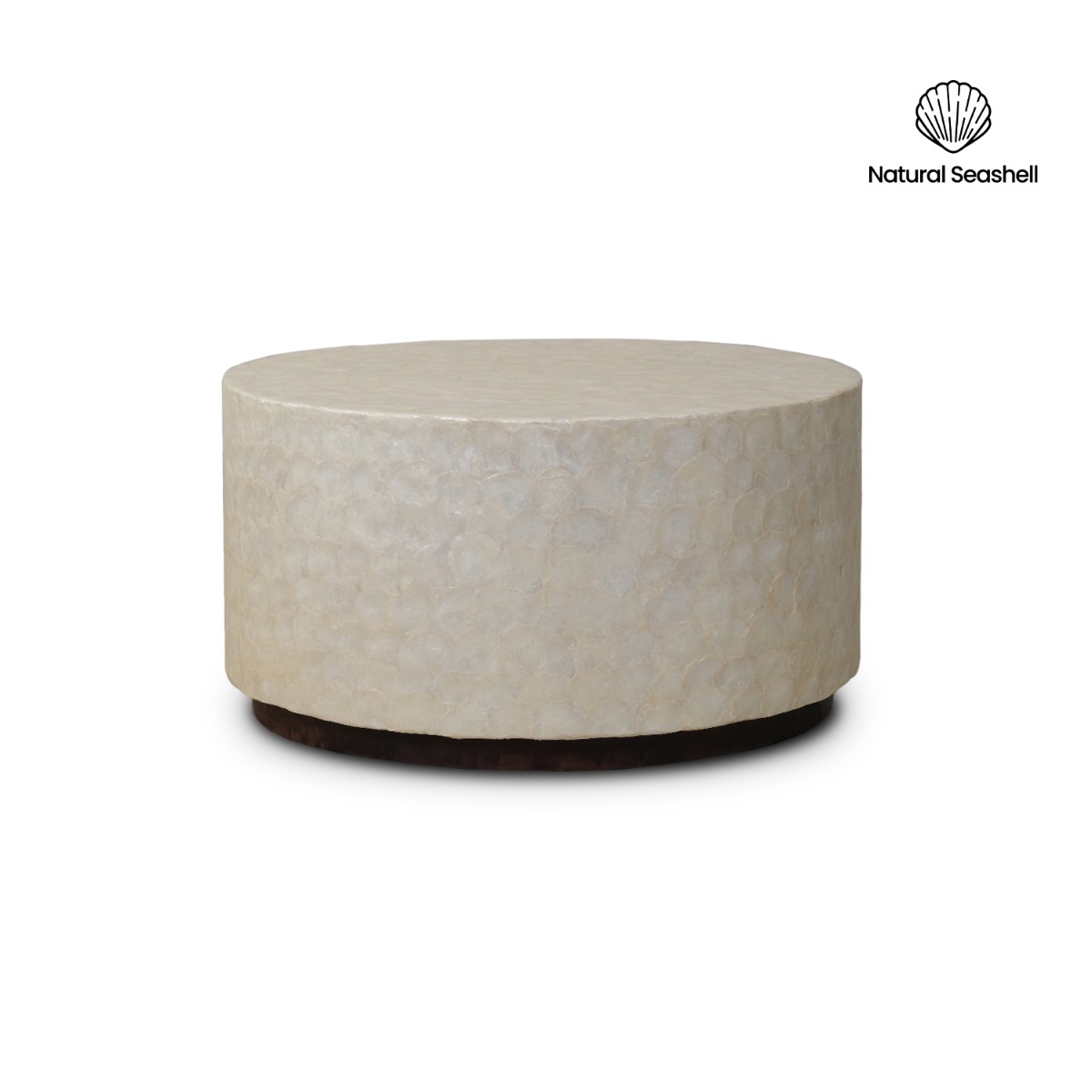 Bima Capiz White Round Coffee Table