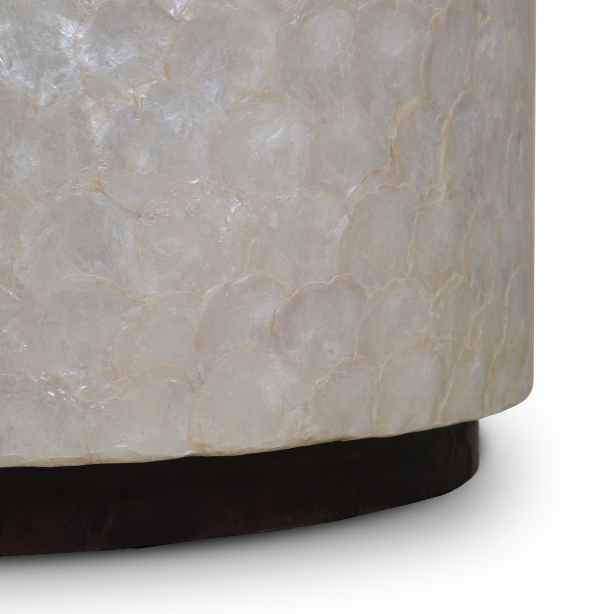 Bima Capiz White Round Coffee Table
