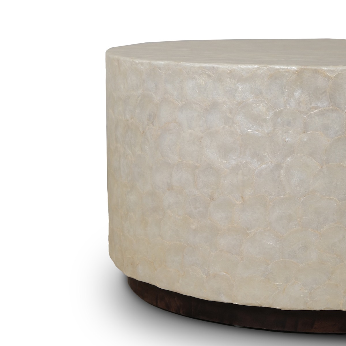 Bima Capiz White Round Coffee Table