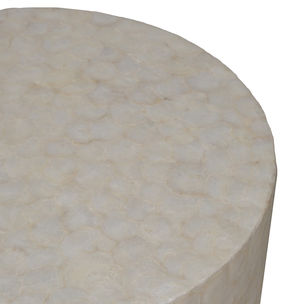 Bima Capiz White Round Coffee Table