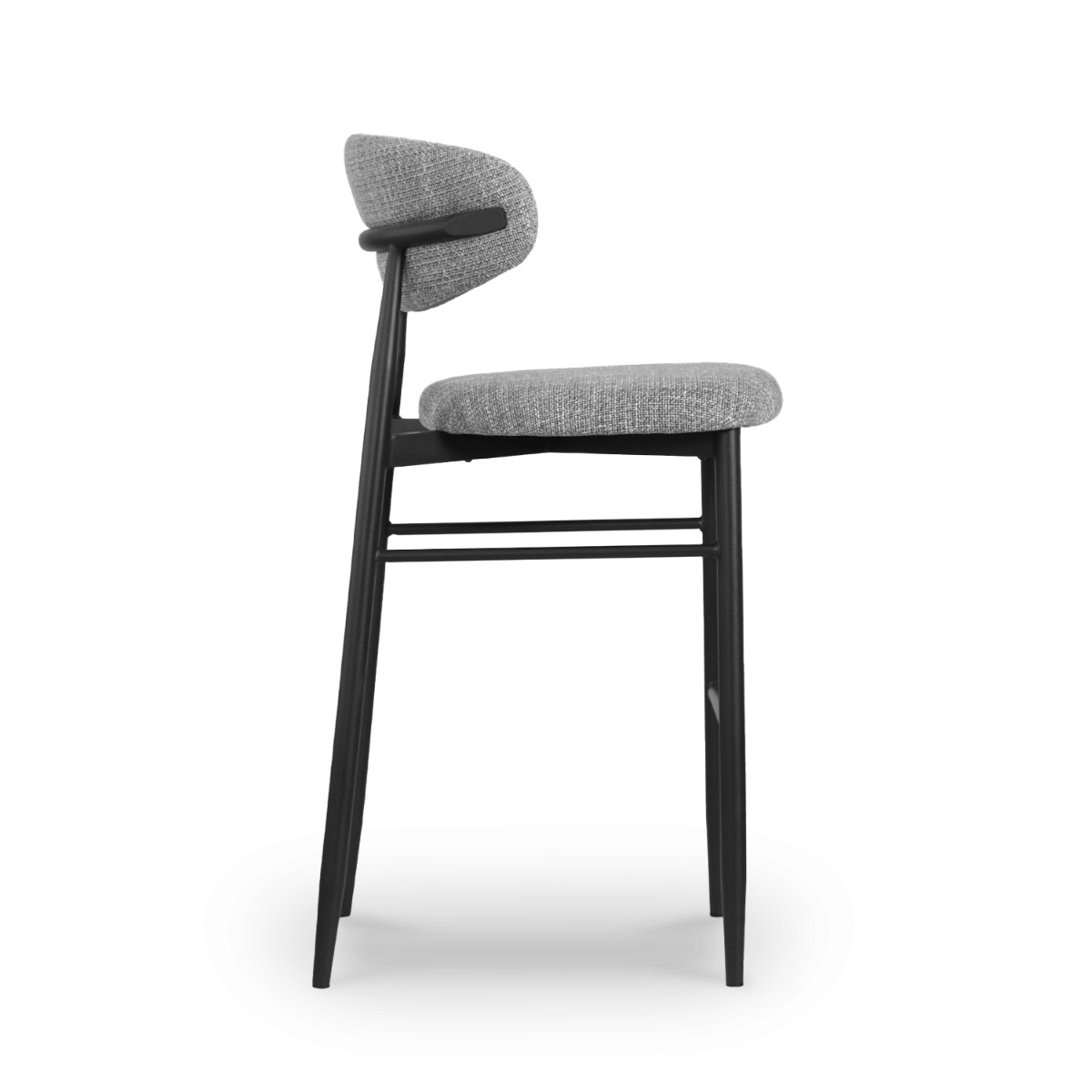 Bliss Ebony Bar Stool Slate Grey