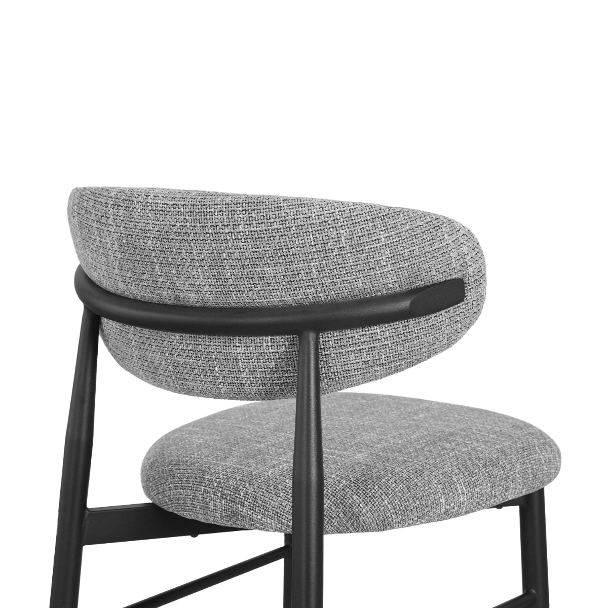 Bliss Ebony Bar Stool Slate Grey