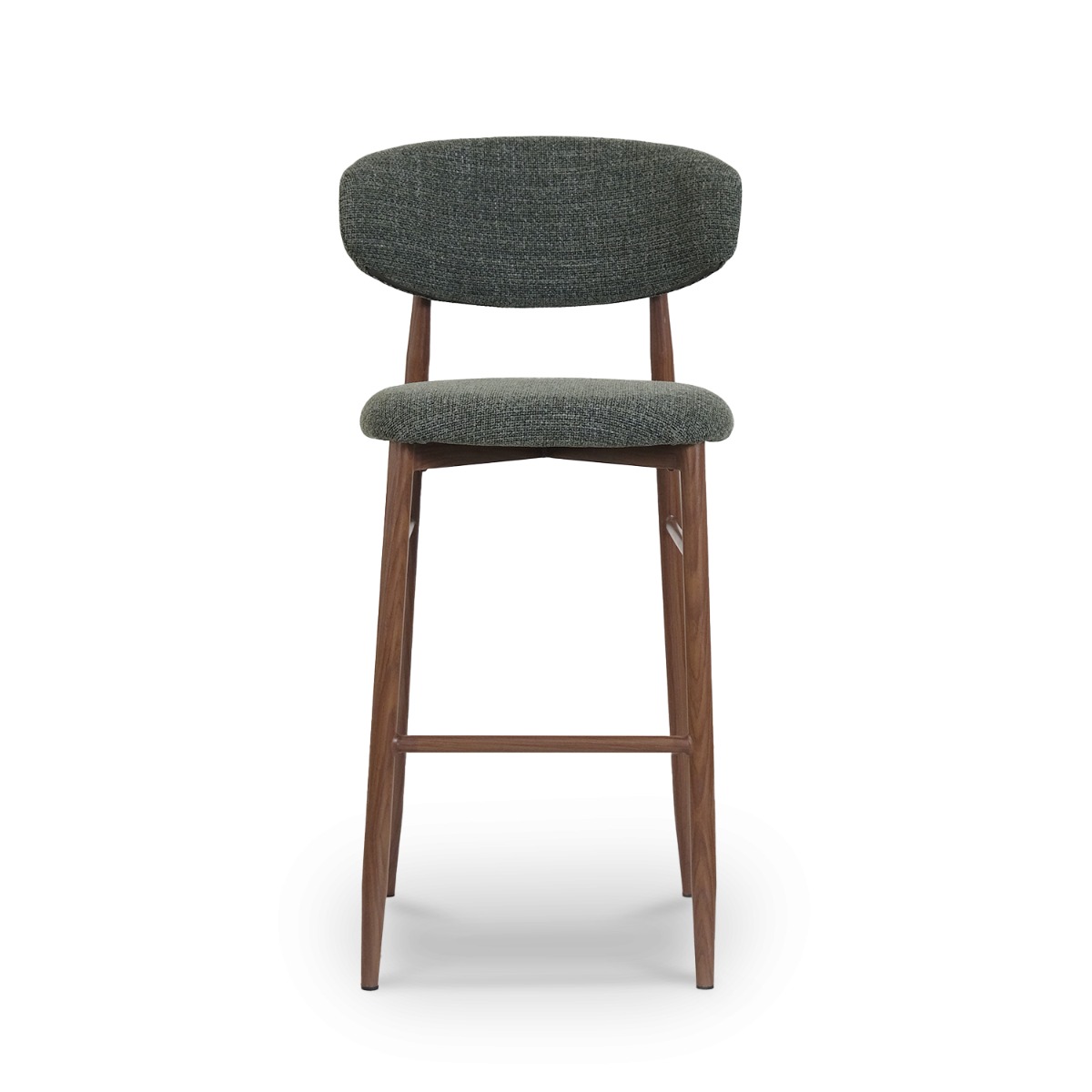 Bliss Walnut Bar Stool Forest Green