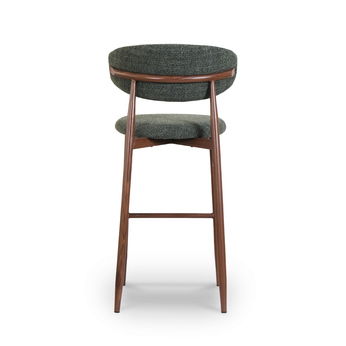 Bliss Walnut Bar Stool Forest Green